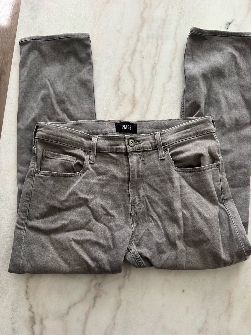 PAIGE Men's Slate Gray Slim Straight Jeans